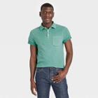 Men's Standard Fit Short Sleeve Collared Polo Jersey Shirt - Goodfellow & Co Green