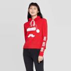 Women's Santa Hooded Sweatshirt - Modern Lux (juniors') - Red