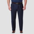 Haggar Men's Big & Tall Premium Comfort 4-way Stretch Flat Front Dress Pants - Blue