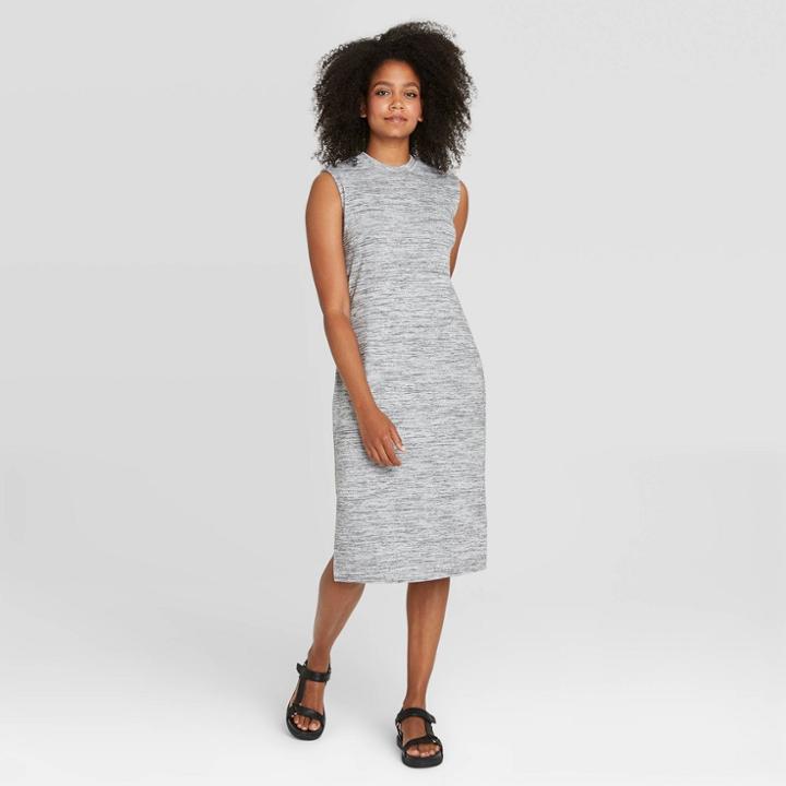 Women's Essential Sleeveless Knit Dress - Prologue Charcoal Heather