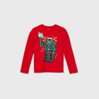 Boys' Long Sleeve Christmas Robot Graphic T-shirt - Cat & Jack Red