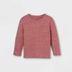 Toddler Boys' Jersey Knit Pocket Long Sleeve T-shirt - Cat & Jack Burgundy
