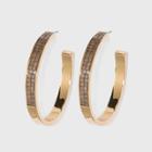 Inlaid Bead Hoop Earrings - A New Day Gold