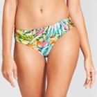 Clean Water Cleanwater Women's Striped Tropical Hipster Bikini Bottom - Pink Floral