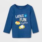 Toddler Boys' Adaptive Hanukkah Long Sleeve Graphic T-shirt - Cat & Jack Blue