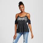 Women's Cold Shoulder Babydoll Top - Xhilaration (juniors') Black