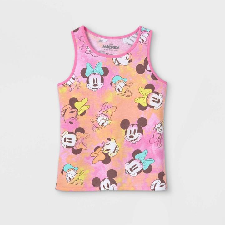 Girls' Disney Minnie And Daisy Tank Top - Pink