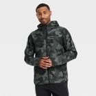 Men's Camo Print Packable Jacket - All In Motion Dark Gray
