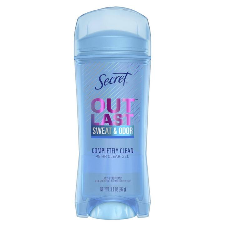 Target Secret Outlast Clear Gel Antiperspirant Deodorant For Women Completely Clean