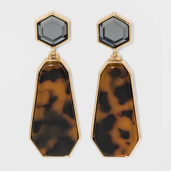 Drop Earrings - A New Day Brown, Women's