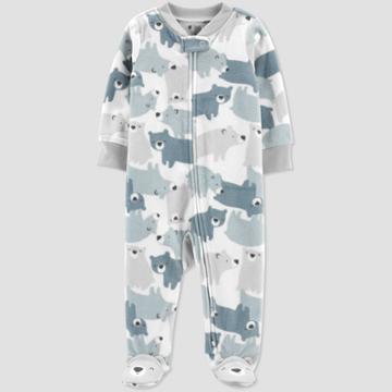 Baby Boys' Bears Fleece Sleep N' Play - Just One You Made By Carter's Gray Newborn