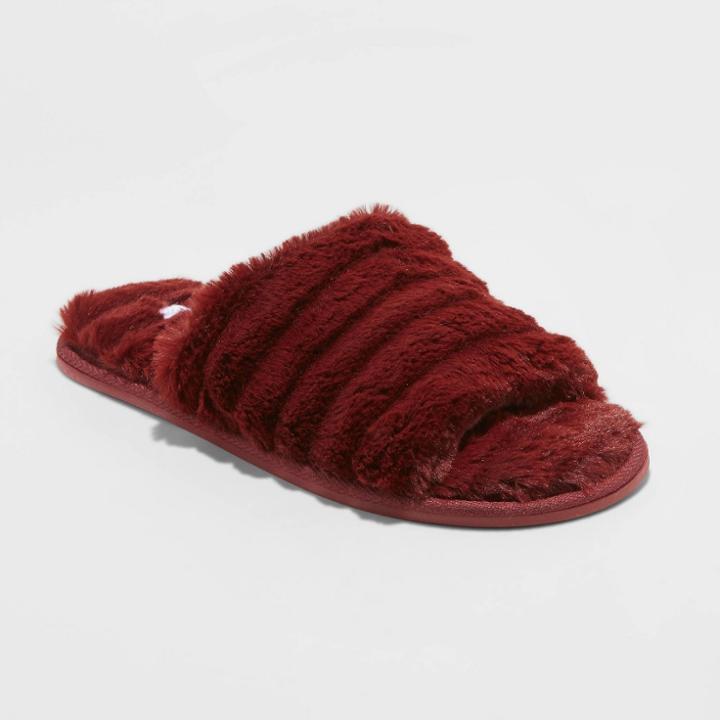 Women's Capri Slide Slipper - Stars Above Burgundy L(9/10), Women's, Size: Large(9-10), Red