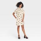 Women's Short Sleeve Button-up Trapeze Dress - Who What Wear White