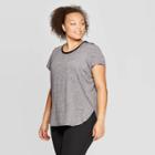 Plus Size Women's Plus Short Sleeve Mesh T-shirt - C9 Champion Black Heather