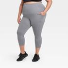 Women's Plus Size Sculpted High-rise Capri Leggings 21 - All In Motion Charcoal Gray 1x, Women's,