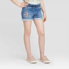 Girls' Pull-on Unicorn Jean Shorts- Cat & Jack Medium Wash Xs, Girl's,