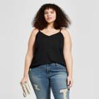 Women's Plus Size Cross Back Tank Top - Universal Thread Black