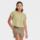 Women's Core Boxy Athletic T-shirt - All In Motion Olive Green