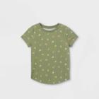 Girls' Print Short Sleeve T-shirt - Cat & Jack Army Green