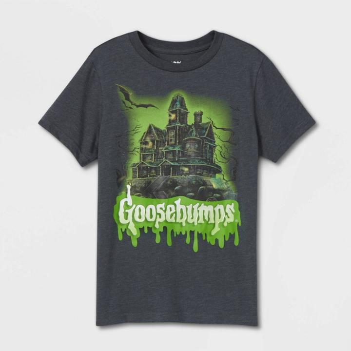 Boys' Goosebumps Halloween Short Sleeve Graphic T-shirt - Heather Gray