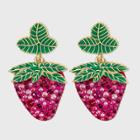Sugarfix By Baublebar Sugrfix By Baublebar Crystal Strawberry Drop Earrings - Pink