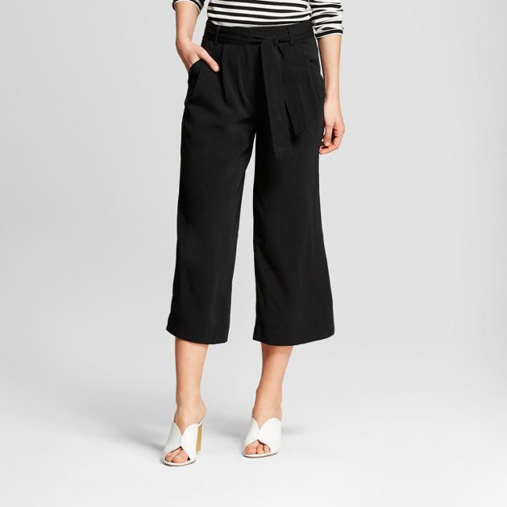 Women's Paperbag Crop Pants - Who What Wear Black