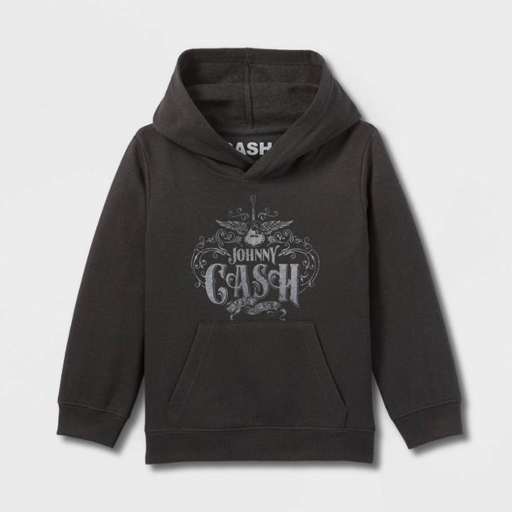 Merch Traffic Toddler Boys' Johnny Cash Hooded Sweatshirt - Black