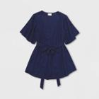 Maternity Short Sleeve Woven Blouse - Isabel Maternity By Ingrid & Isabel Xavier Navy Xs, Xavier Blue