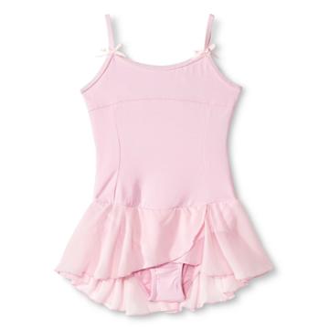 Danz N Motion By Danshuz Danz N Motion Girls' Lattice Back Activewear Leotard Dress - Pink