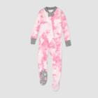 Honest Baby Girls' Tie-dye Snug Fit Footed Pajama - Pink