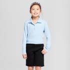 Girls' Long Sleeve Interlock Uniform Polo Shirt - Cat & Jack