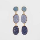 Sugarfix By Baublebar Tri-tone Druzy Drop Earrings, Women's,