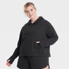 Women's Plus Size Fleece Pullover Hoodie - All In Motion Black