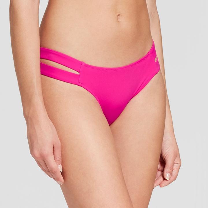 Women's Sun Coast Cheeky Tab Side Bikini Bottom - Shade & Shore Hot Pink