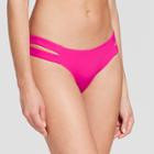 Women's Sun Coast Cheeky Tab Side Bikini Bottom - Shade & Shore Hot Pink