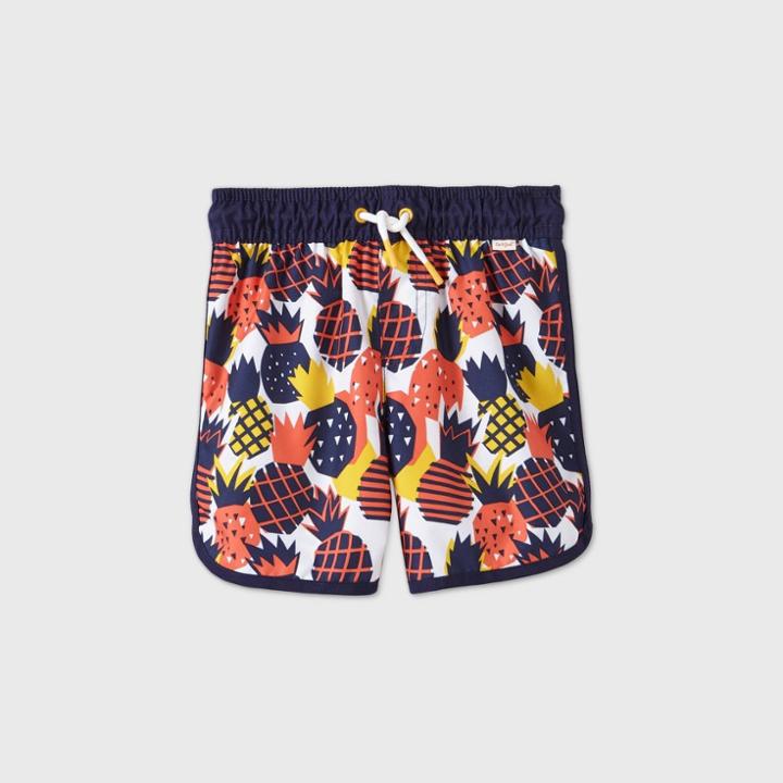 Toddler Boys' Pineapple Print Swim Trunks - Cat & Jack Orange