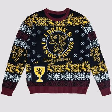 Men's Game Of Thrones Pullover Sweater - Black