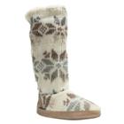 Women's Muk Luks Maleah Slipper Boots - Cream L(8-9), Size: