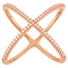 Target 0.32 Ct. T.w. Trend X Cubic Zirconia Ring In Rose Gold