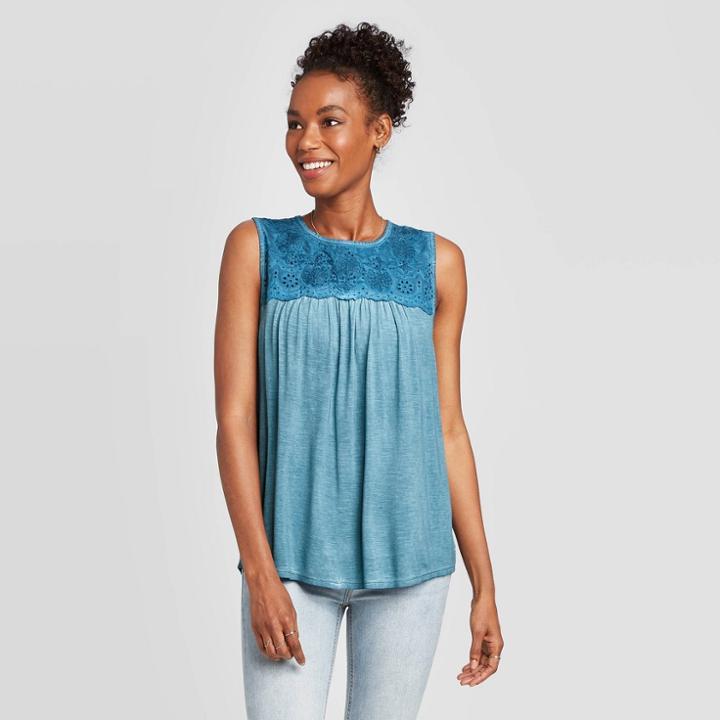 Women's Sleeveless Blouse - Knox Rose Blue
