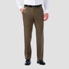 Haggar Men's Premium No Iron Classic Fit Flat Front Casual Pants - Toast