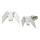 Marvel Spider-man Logo Cut Out Earring Studs - Silver, Stainless