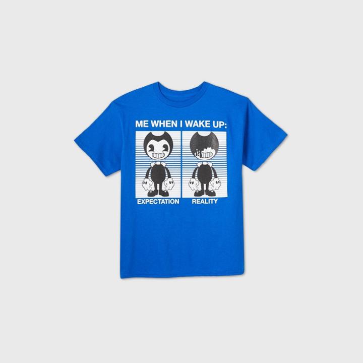Boys' Bendy And The Ink Machine Short Sleeve Graphic T-shirt - Blue