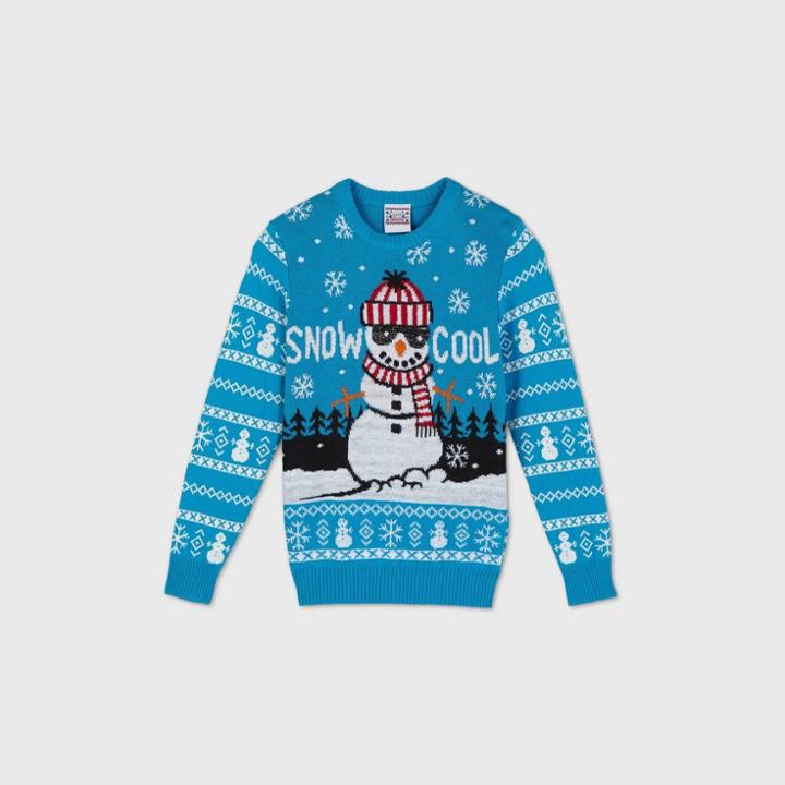 Well Worn Boys' 'snow Cool' Pullover Sweater - Blue