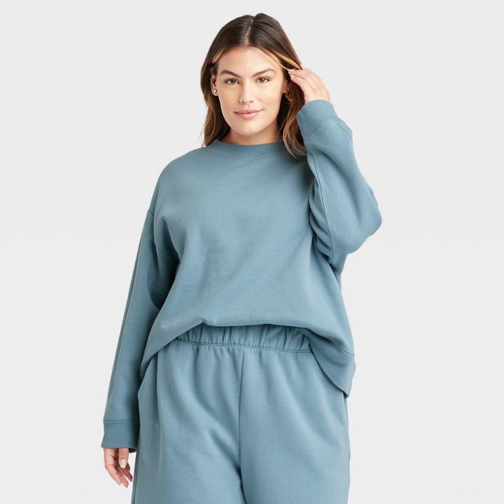 Women's Plus Size Sweatshirt - A New Day Blue