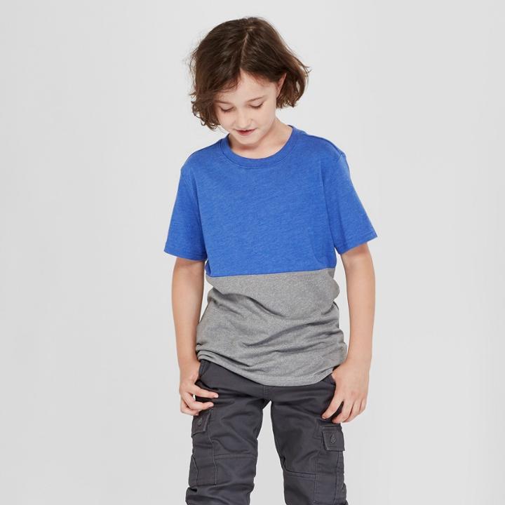 Boys' Short Sleeve T-shirt - Cat & Jack Blue/gray