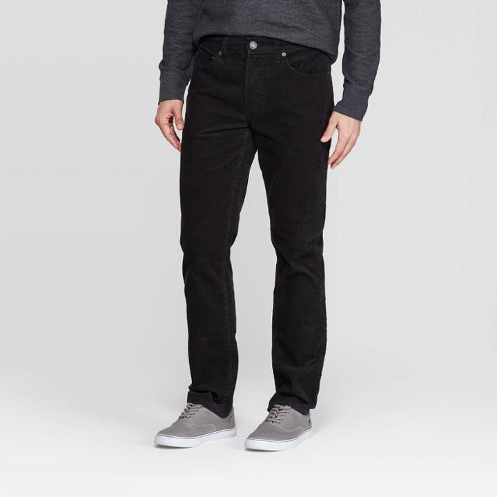 Men's 32 Regular Fit Slim Chino Pants - Goodfellow & Co Black