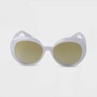 Women's Oversized Round Sunglasses - A New Day White