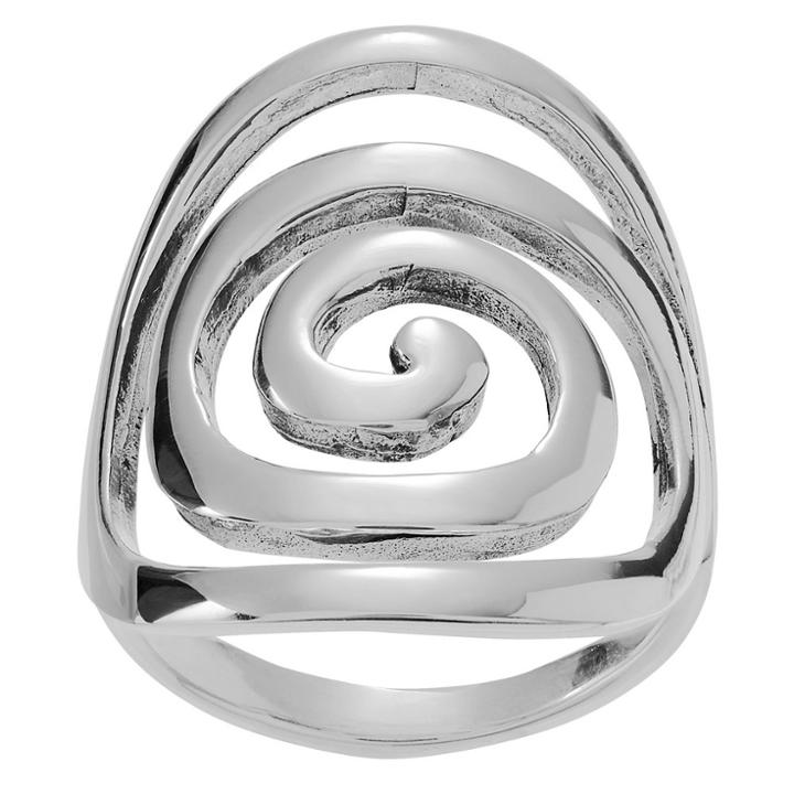 Women's Journee Collection Large Spiral Ring In Sterling Silver -