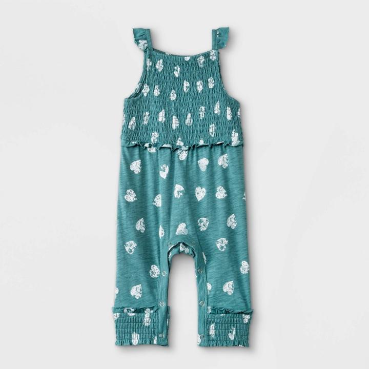 Grayson Mini Baby Girls' Heart Romper - Blue
